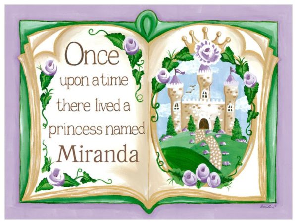 Princess Decor, Once Upon a Time Storybook Art in Lavender by Sherri Blum