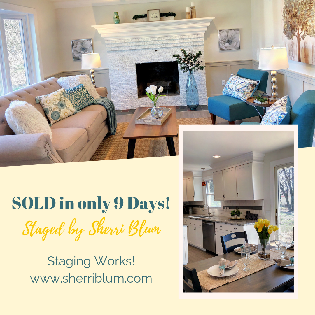 Sold in 9 days Staged by Sherri Blum, Vacant Home