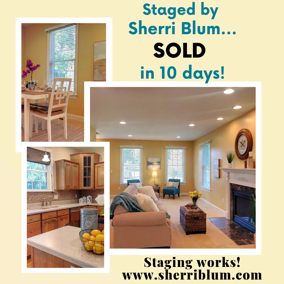 Sold in 10 days, Staged by Sherri Blum in PA